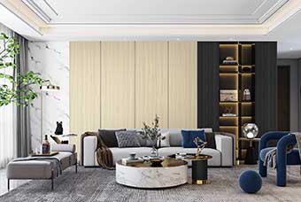 南平轻奢风格-客厅